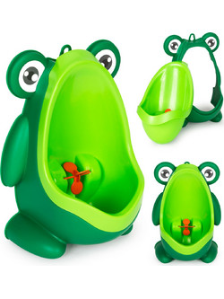 Children urinal for boys mounted on suction cups