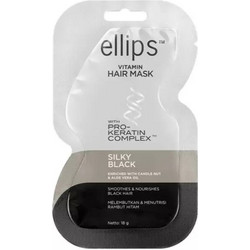 Ellips Silky Black Μάσκα Μαλλιών Κερατίνης για Επανόρθωση 18gr