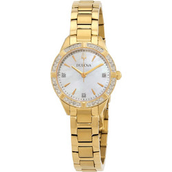 Bulova Classic Γυναικείο Ρολόι με Χρυσό Μεταλλικό Μπρασελέ 98R297