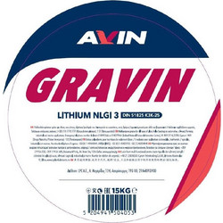 ΓΡΑΣΟ ΛΙΘΙΟΥ NLGI3 15Kgr GRAVIN LITHIUM AVIN
