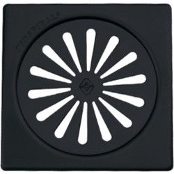 Σχάρα Δαπέδου 12x12 Σταθερή Μαύρη Ματ Inox Viospiral
