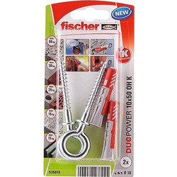 Fischer Βύσμα Duopower με Κρίκο 10x50 535015 2τμχ