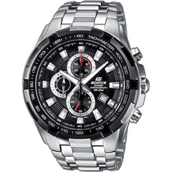 Casio Edifice Ανδρικό Ρολόι Χρονογράφος με Ασημί Μεταλλικό Μπρασελέ EF-539D-1AVEF