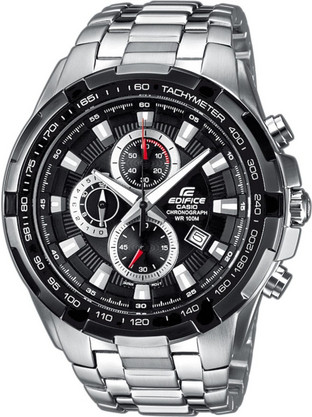 Casio Edifice Ανδρικό Ρολόι Χρονογράφος με Ασημί Μεταλλικό Μπρασελέ EF-539D-1AVEF