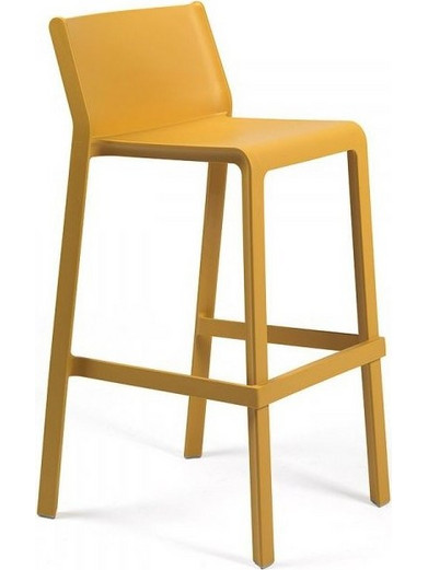 Trill stool senape 40350.56.000 - σκαμπό bar fiberglass polypropylene 47,5x50,5xH85,5(65)cm