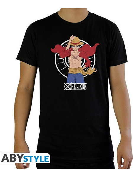 One Piece Μπλούζα Luffy New World Ανδρική Ss Μαύρη Large (ABYTEX655_L)