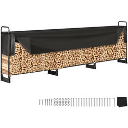 VEVOR Ράφι Καυσόξυλων 3/4 Cord με Κάλυμμα 12.7FT για Εσωτερική/Εξωτερική Χρήση DCJPSYGNJB152FGMBV0