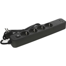 Unico 4 Πολύπριζο Ασφαλείας 4 Θέσεων, USB, TYPE C με Διακόπτη και Καλώδιο 3m Μαύρο 8002530 VITO