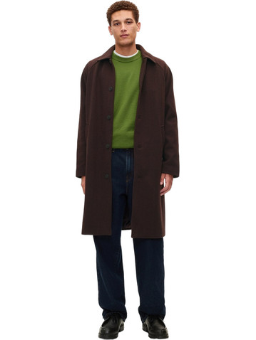 Καφέ Herringbone Παλτό Terra brown