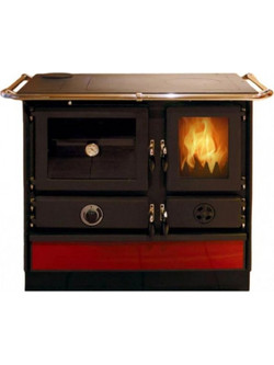 Super Thermo Magnum 21kw Brown Ατσάλινη Ξυλόσομπα Καλοριφέρ με Φούρνο 21kW