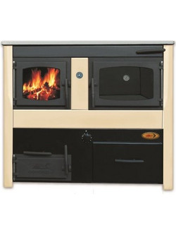 Colorato Concept 2 Beige Ατσάλινη Ξυλόσομπα Καλοριφέρ με Φούρνο 29kW
