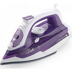 Life SI-100 Silky Purple Σίδερο Ατμού 2400W με Κεραμική Πλάκα