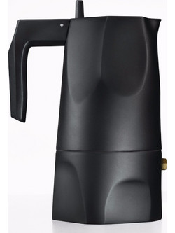 Alessi Ossidiana Μπρίκι Espresso 3Cups Μαύρο