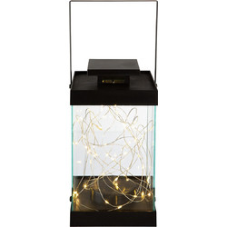 Φανάρι (LED) 'Glorie' Συνθετικό Μαύρο 13x14x30cm