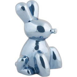 Διακοσμητικό Επιτραπέζιο Balloon Bunny PT4228DB 9x15cm Blue Present Time Κεραμικό