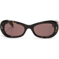 Alexander McQueen MQ0383S 002 Γυναικεία Γυαλιά Ηλίου Ορθογώνια Κοκάλινα Ταρταρούγα με Καφέ Polarized Φακό