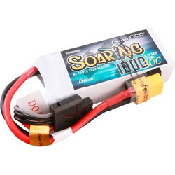 Gens ace G-Tech Soaring 1000mAh 11.1V 30C 3S1P Lipo Battery - (GEA103S30X6GT)