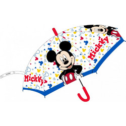 Disney Mickey kids semi-automatic transparent umbrella O74 cm