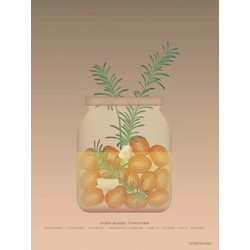 Πόστερ Oven Baked Tomatoes VV-F2014601M 30x40cm Somon-Multi Vissevasse Κάθετοι Χαρτί