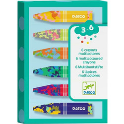 Djeco Multicoloured Κηρομπογιές Σετ 6τμχ