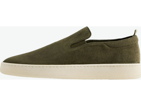 Officine Creative Slip-on Sneakers Suede Khaki