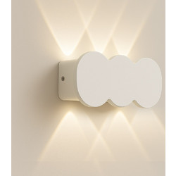 BAKAJI Απλίκα Τοίχου 6 LED Λευκή με Θερμό Λευκό Φως 15x8x3cm 02842437