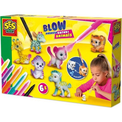 SES Creative Blow airbrush pens - Safari animals 6x Για ηλικίες 5+ Ετών 14335