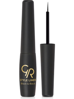 Golden Rose Style Liner Black & Black Πινέλο Eyeliner