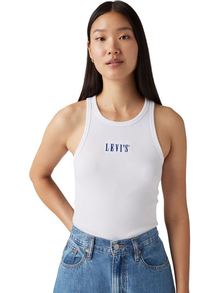 Levi's Γυναικείο Καλοκαιρινό Top Ριπ Λευκό A9415-0004