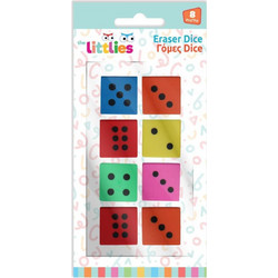 Γόμες 8τμχ Dice The Littles Διακάκης 000647016