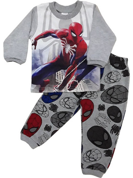 Πιτζαμάκι Μακρυμάνικο 80cm Spiderman Beboulino Grey 80508290021