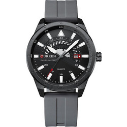 Curren Ανδρικό Ρολόι με Γκρι Καουτσούκ Λουράκι 8421 Grey