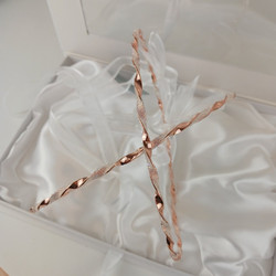 Αμυμώνη Στέφανα γάμου επάργυρα rose gold