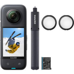 Insta360 X3 Creator Kit Action Camera 5.7K 360° Υποβρύχια με WiFi και Οθόνη 2.29" Μαύρη