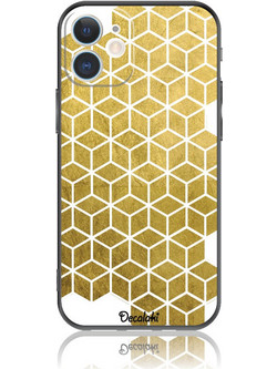 Gold Cubes Θήκη Κινητού Σχέδιο 50038 - iPhone, iPhone 12 Mini, Soft TPU Case