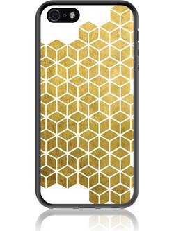 Gold Cubes Θήκη Κινητού Σχέδιο 50038 - iPhone, iPhone 5-5S-SE, Soft TPU Case