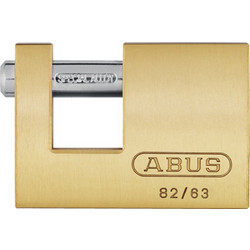 Abus 82/63 Monoblock Λουκέτο Πείρου (Τάκος) Ορειχάλκινος Με Ατσάλινο Πείρο 63mm Silver