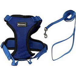 Pet Interest Cat Harness with Leash XSmall Blue 35-42cm