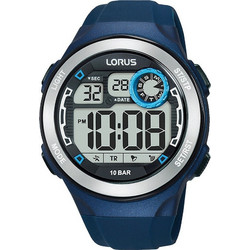 Lorus Ψηφιακό Ανδρικό Ρολόι Χρονογράφος με Μπλε Καουτσούκ Λουράκι R2383NX9