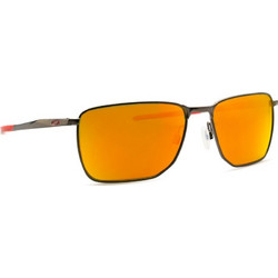 Oakley Ejector OO 4142 02 Ανδρικά Γυαλιά Ηλίου Τετράγωνα Μεταλλικά Γκρι με Πορτοκαλί Καθρέπτη Φακό