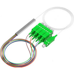 Fiber Optic PLC Splitter, Mini-Tube, 1 x SC/APC - 8 x SC/APC G657A1 0.9mm (0908512)