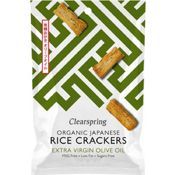 Κράκερ Ρυζιού Βιολογικά Clearspring Organic Japanese Rice Crackers Extra Virgin Olive Oil 50g