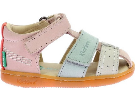 Kickers Παιδικά Παπουτσοπέδιλα για Κορίτσι Ανατομικά Ροζ Πράσινο Mint 1201381-10-0-133