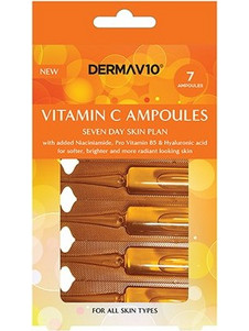 Derma V10 Vitamin C Ampoules Ενυδατικό Serum Προσώπου με Βιταμίνη C 7x2ml