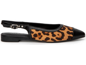 G2032L Γυναικείο Slingback VERDE Λεοπάρ