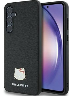 Hello Kitty Metal Logo Kitty Head case for Samsung Galaxy A55 - black - (Hel000130-0)