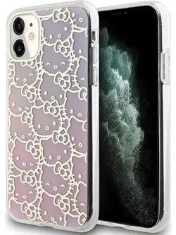 Hello Kitty IML Gradient Electrop Crowded Kitty Head Case for iPhone 11 / Xr - Pink - (Hel000077-0)