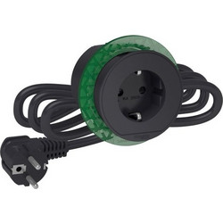 UNICA SYSTEM+ ΧΩΝΕΥΤΗ ΠΡΙΖΑ ΣΟΥΚΟ ΓΡΑΦΕΙΟΥ ΑΝΘΡΑΚΙ 16A 250V AC 50/60Hz Φ84mm Υ63mm ΜΕ ΚΑΛΩΔΙΟ 2M SCHNEIDER ELECTRIC