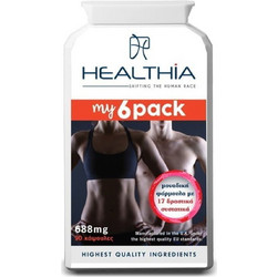 Healthia My 6 Pack Συμπλήρωμα Διατροφής 688mg 90 Κάψουλες