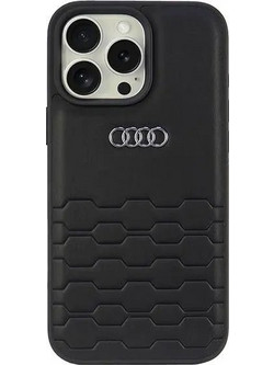 Audi Synthetic Leather iPhone 16 Pro Max 6.9 black/black hardcase AU-TPUPCIP16PM-GT/D2-BK - (AUDI000183-0)